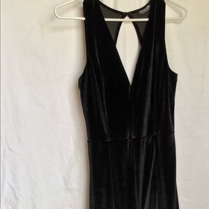 Black “Velvet” Jumpsuit Wide Leg - Size Med